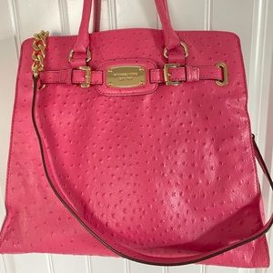 Michael Kors Large Ostrich pink tote bag